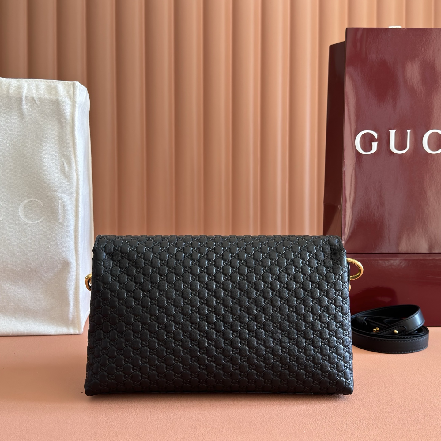 [TOP] GUCCI Handbag with Chain 28x16x7cm - Black - 711 Luxury