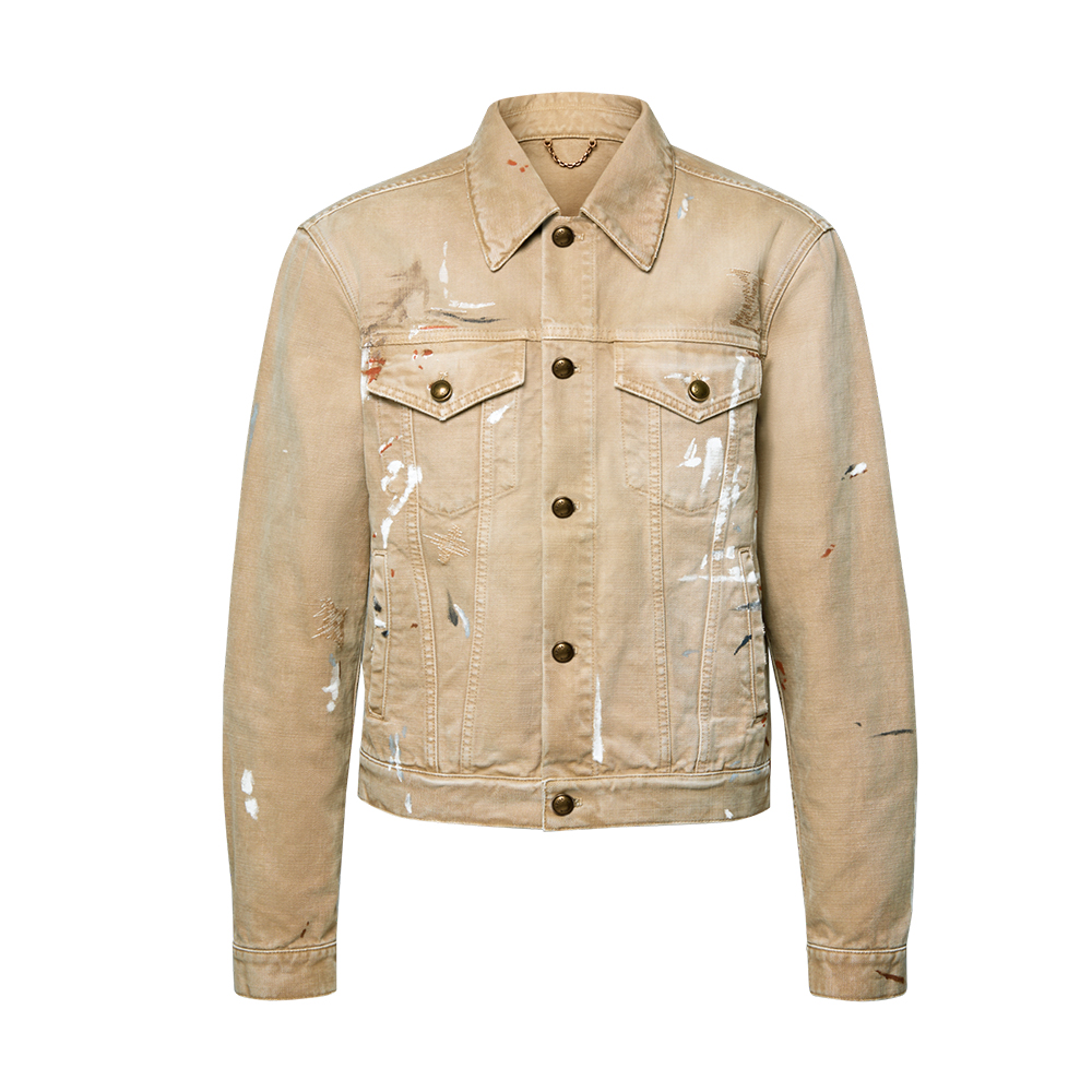 LOUIS VUITTON Embellished Denim Trucker Jacket #387214