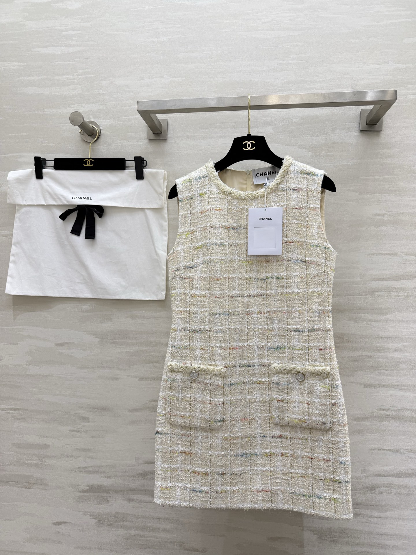 [TOP] CHANEL Sleeveless Dress - Beige - 711 Luxury