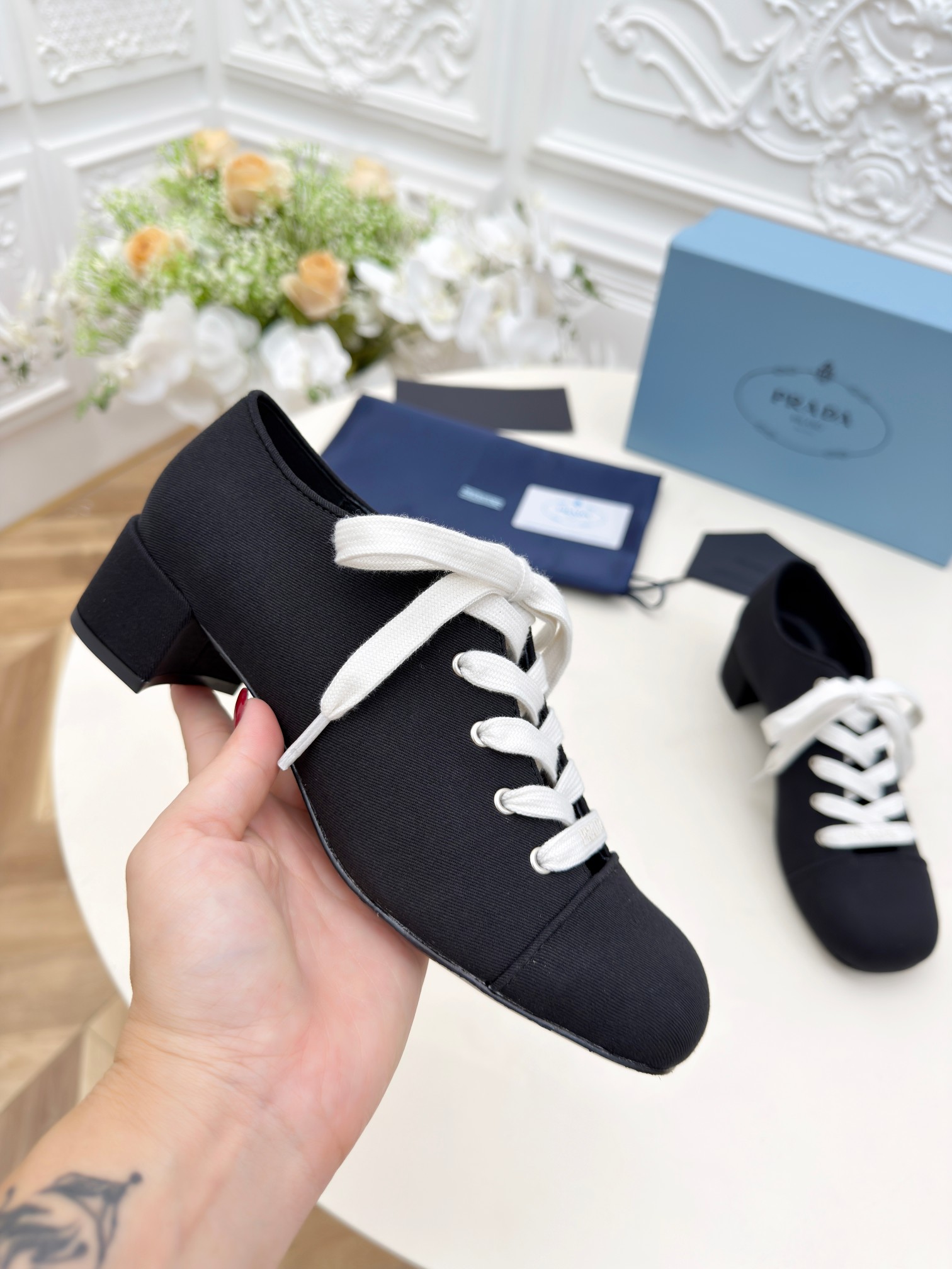 [TOP] PRADA 5.5cm Mid Heel Pumps - Black - 711 Luxury