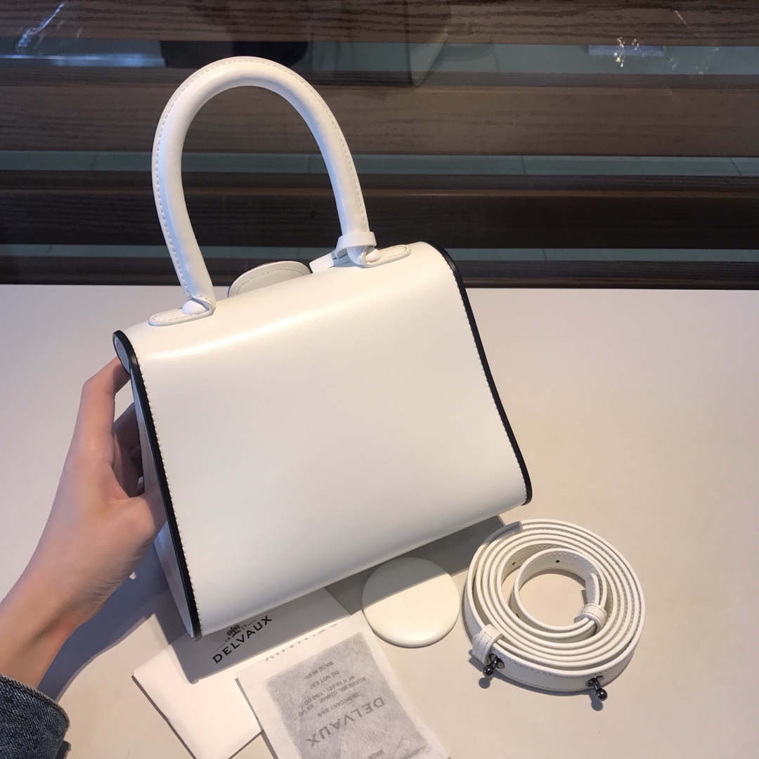 [TOP] Delvaux Brillant Bag Box Leather 20cm - White - 711 Luxury