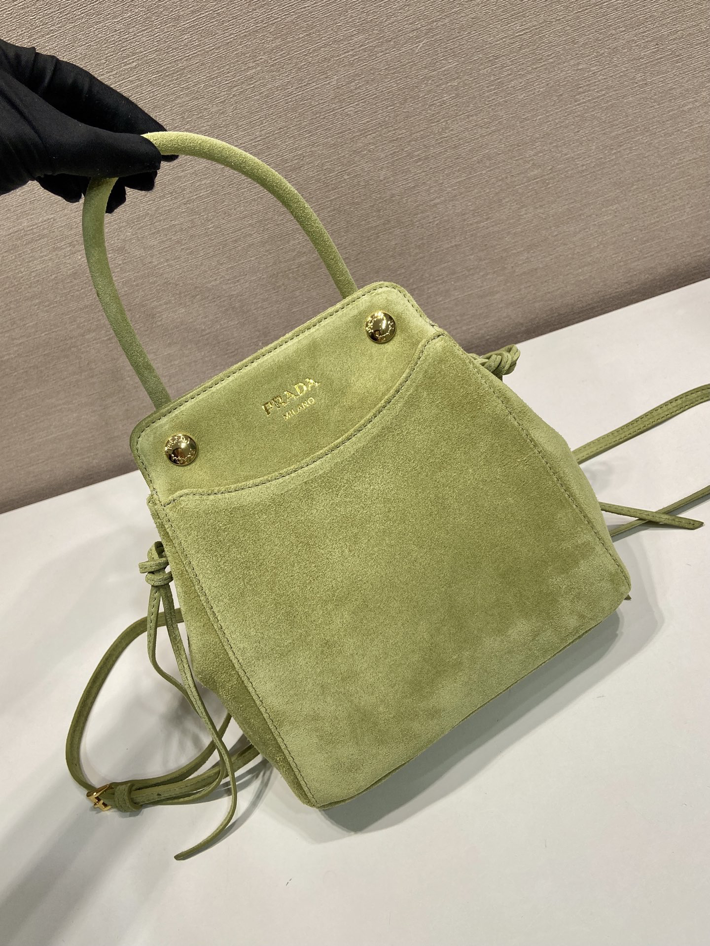 [TOP] PRADA Carry Bag 19x21x7cm - Green - 711 Luxury