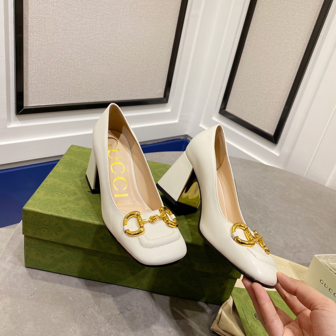 [TOP] GUCCI High-heeled Shoes - Beige - 711 Luxury