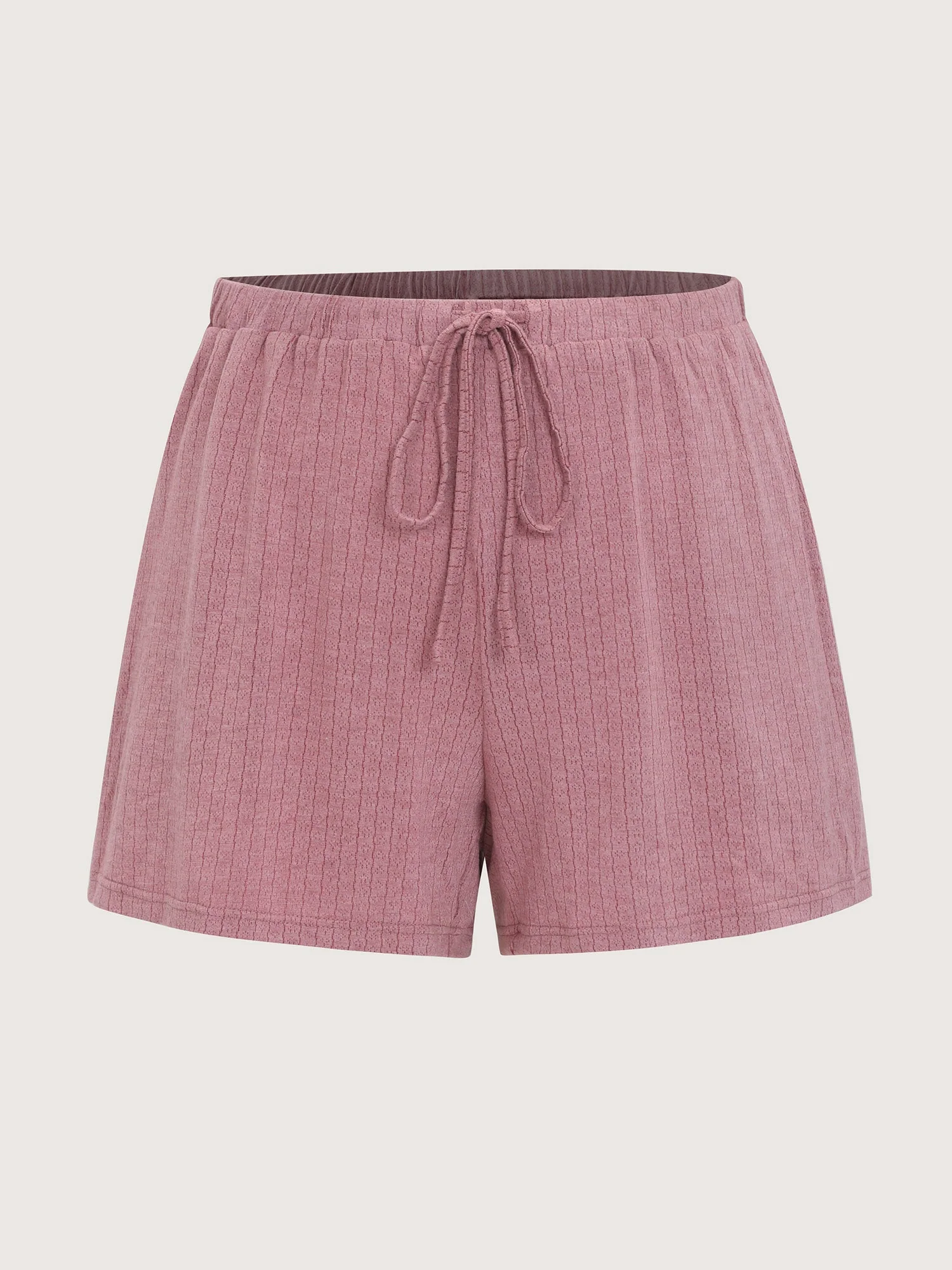 Supersoft Ribbed Plain Two-Piece Lounge Set