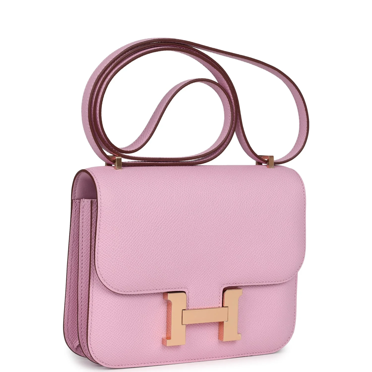 Hermes Constance Mauve Sylvestre Epsom Rose Gold Hardware