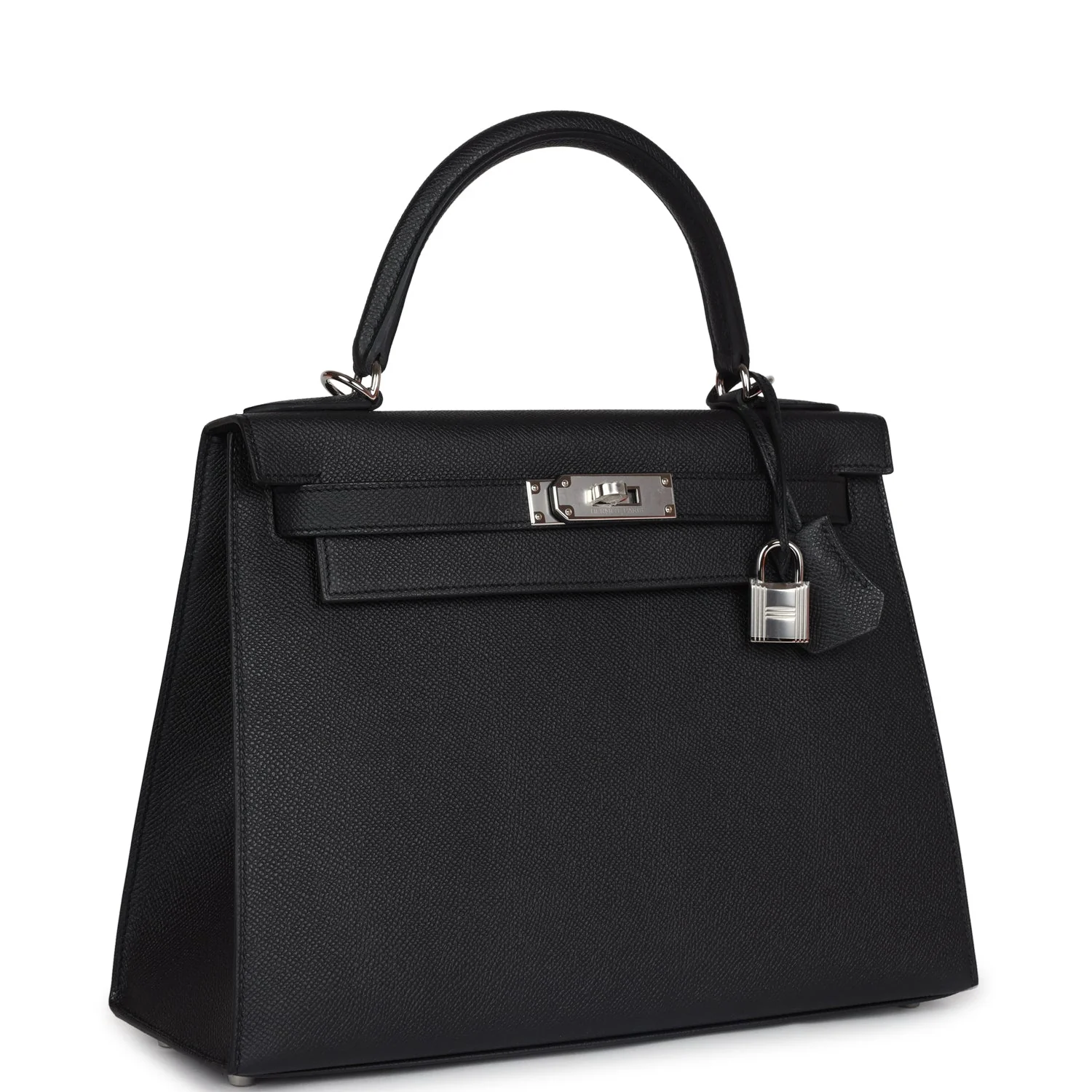 Hermes Kelly Sellier  Black Epsom Palladium Hardware