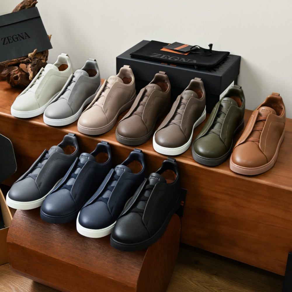 Designer Shoes Zegna Top-quality Version Deerskin Triple Stitch™ Sneakers #395153 | Nigo Office