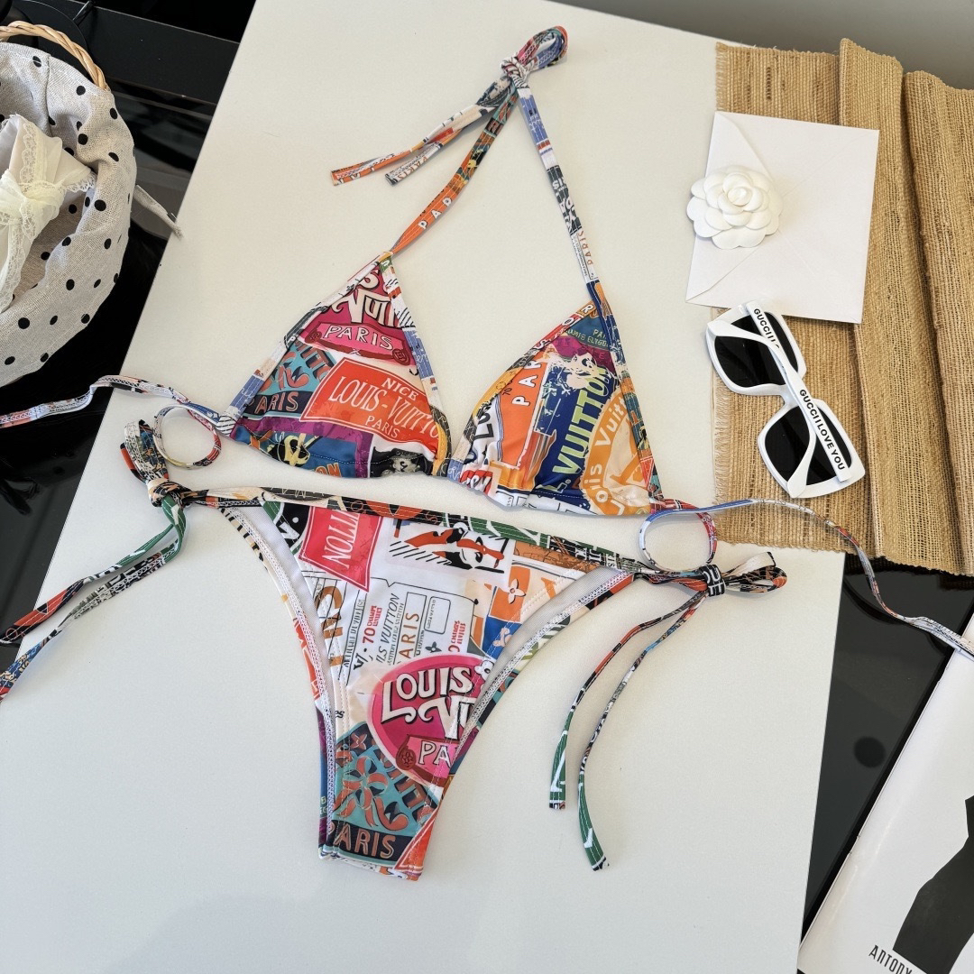 [TOP] Louis Vuitton LV Bikini Swimsuit - White - 711 Luxury