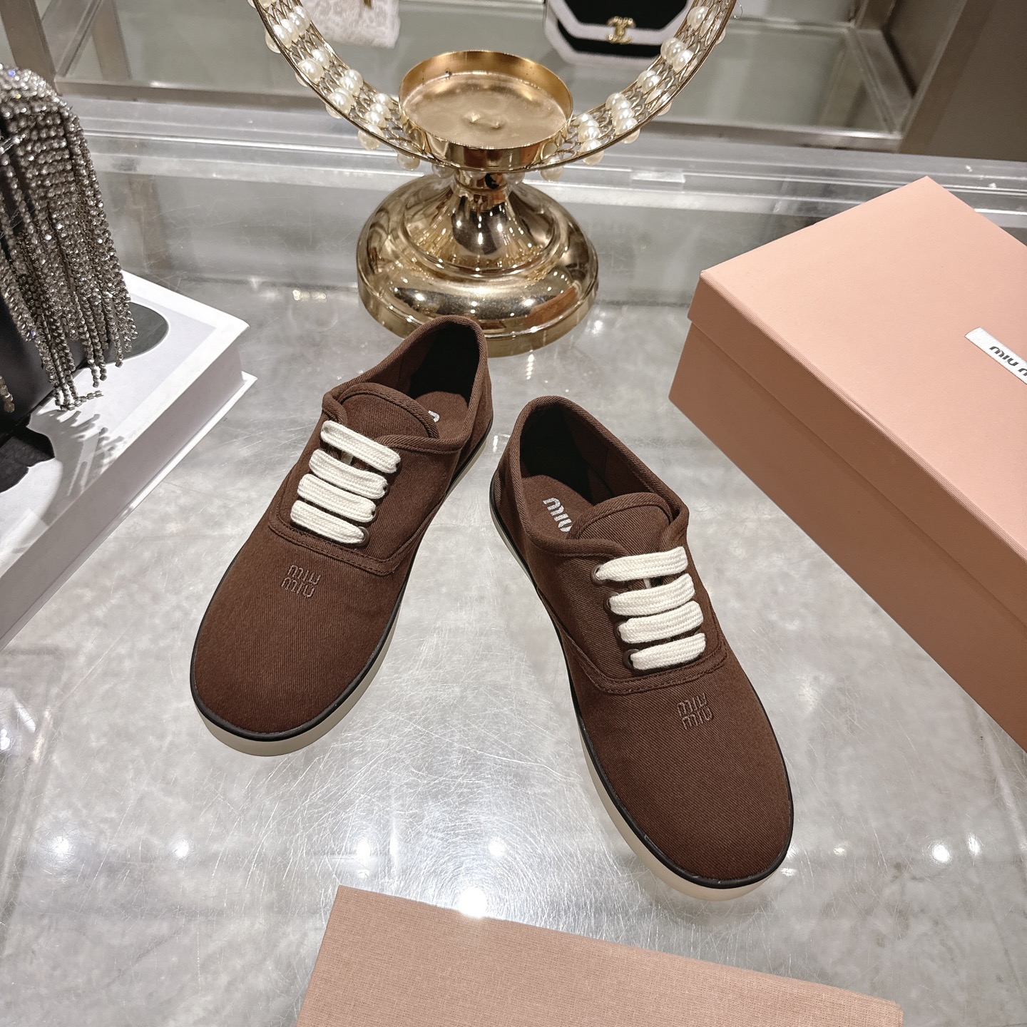 [TOP] Miu Miu Casual Shoes - Chocolate - 711 Luxury
