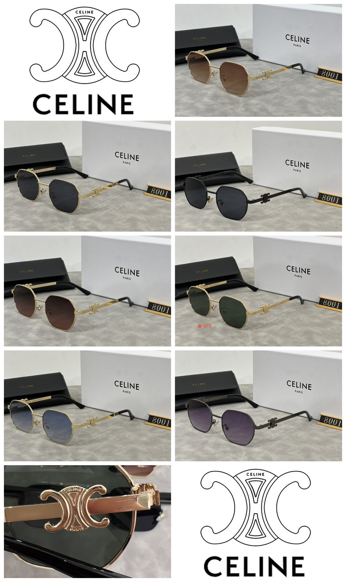 [TOP] CELINE Sunglasses - 7 Colors - 711 Luxury