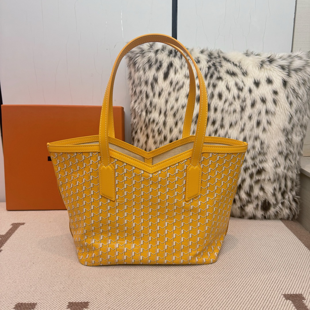 [TOP] MOYNAT M canvas Tote Bag 39x24x12cm - Yellow - 711 Luxury