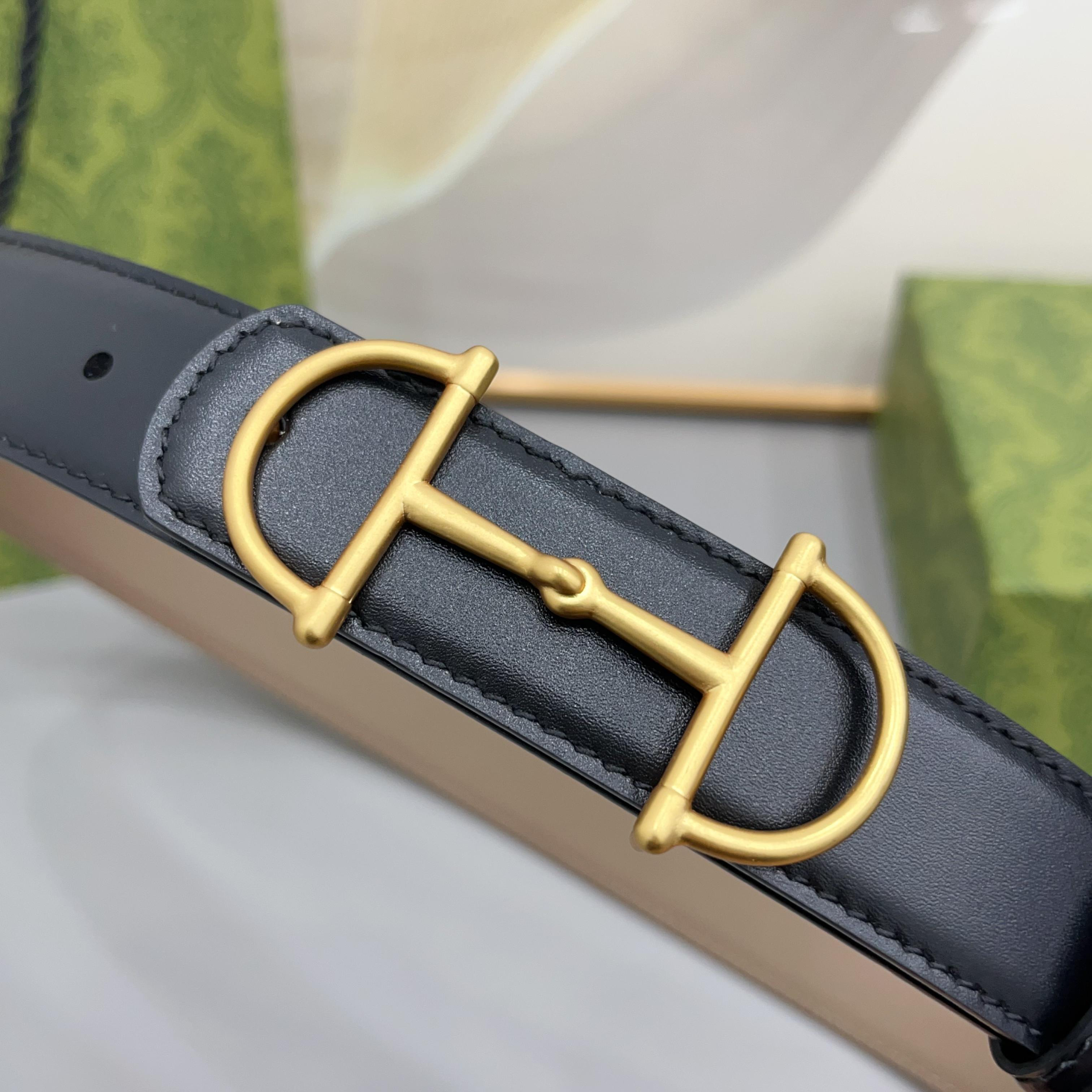 [TOP] GUCCI  Belt 3 cm - Black - 711 Luxury