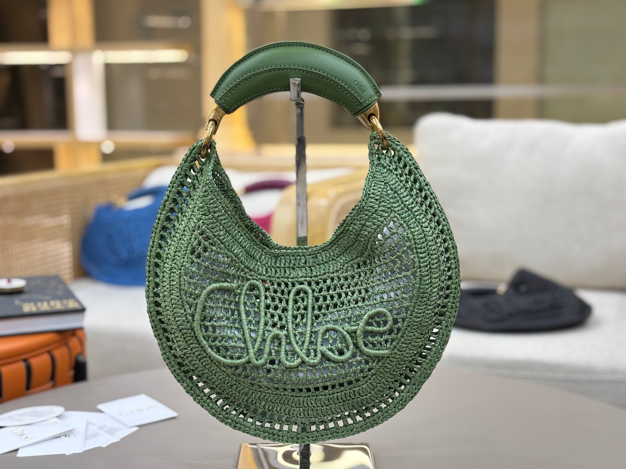 [TOP] Chloe Summer Banana Hobo Bag 36*21.5cm - Green - 711 Luxury