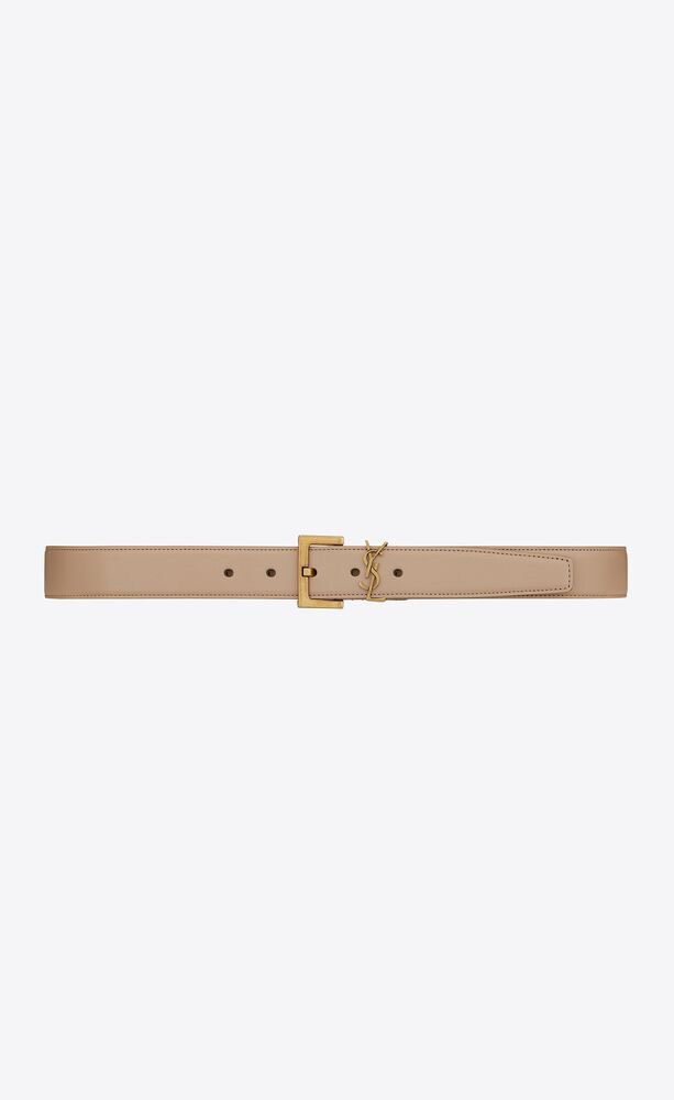 [TOP] Yves Saint Laurent YSL Belt Calfskin 2cm - Pink - 711 Luxury