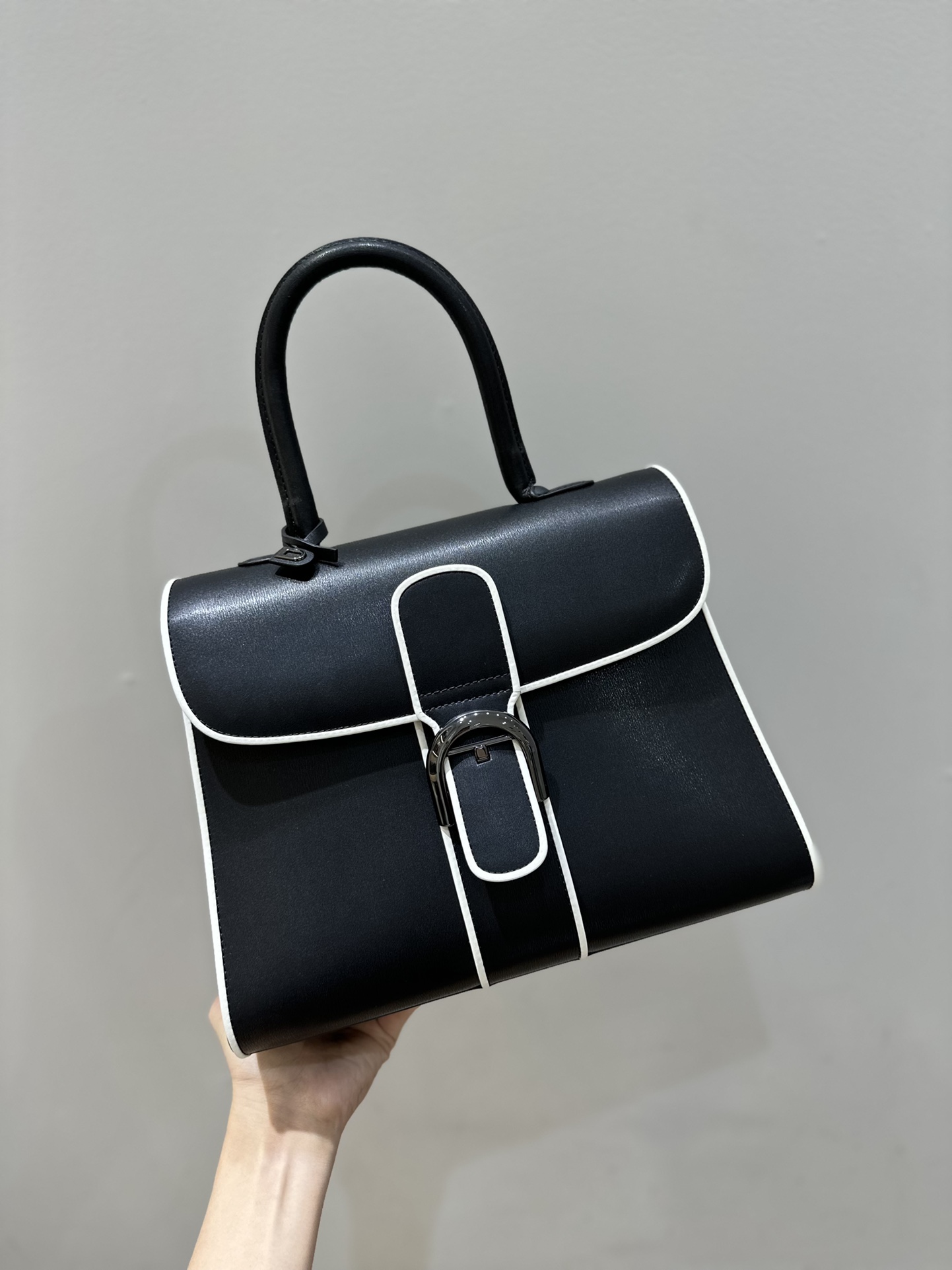 [TOP] Delvaux Brillant Bag Box Leather 28cm - Black - 711 Luxury