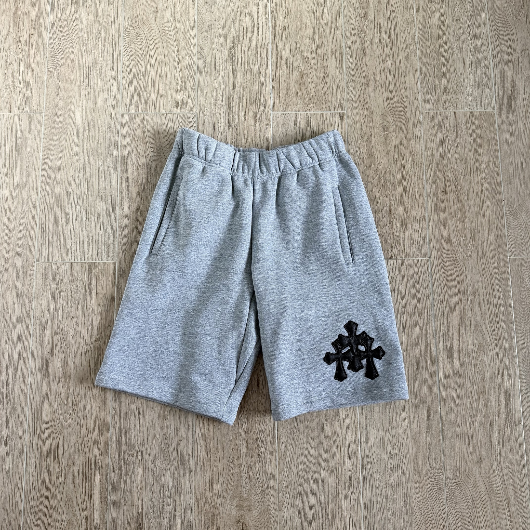 Chrome Hearts gray Clothing Chrome Hearts Sheepskin Cross Scroll Hardware Shorts Gray #393320 | Nigo Office
