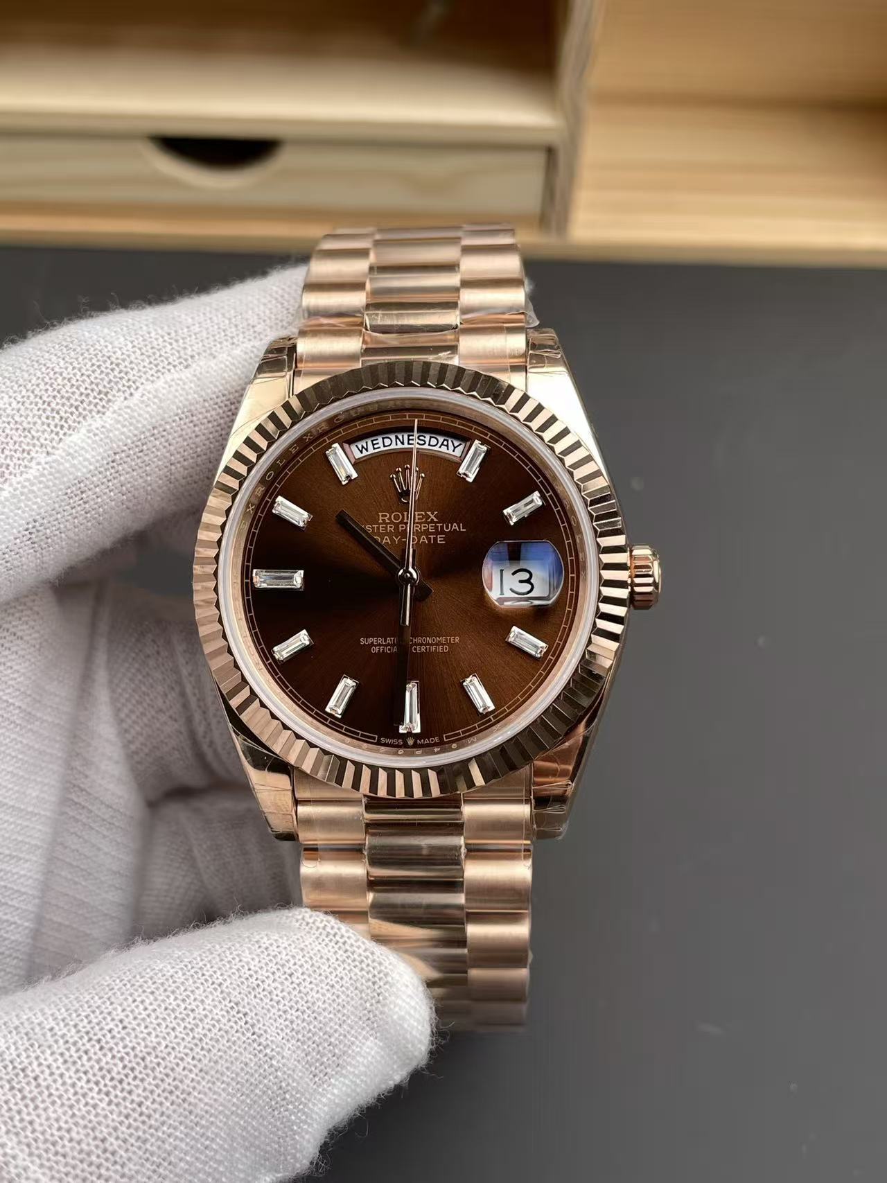[TOP] ROLEX Watch 40mm - Rose Gold - 711 Luxury