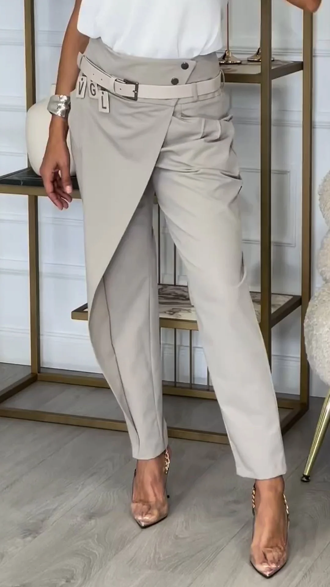Women High Waist Casual Pants