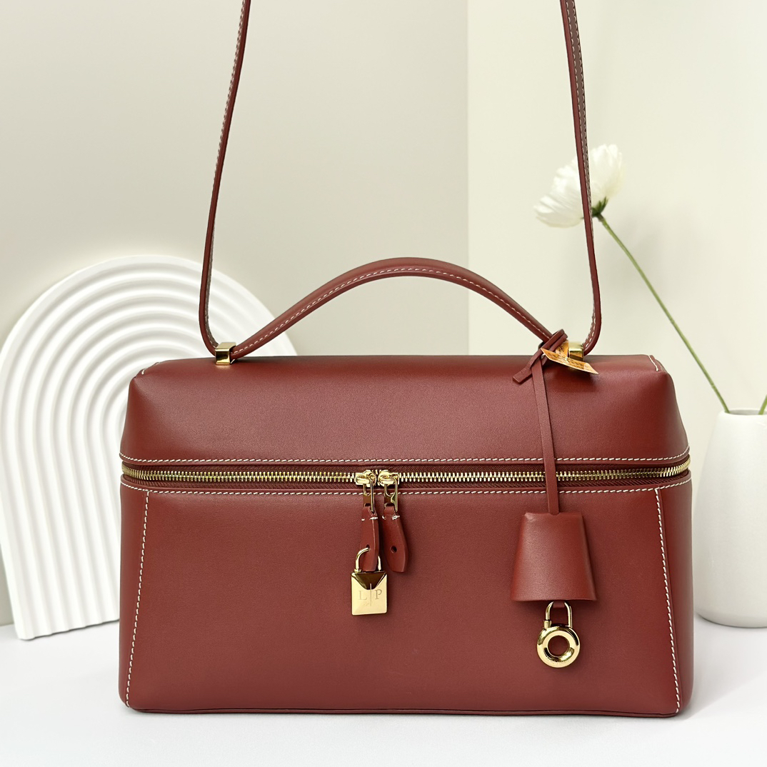 [TOP] Loro Piana Extra Bag L27  Bag 27 x 16 x 10 cm - Red - 711 Luxury