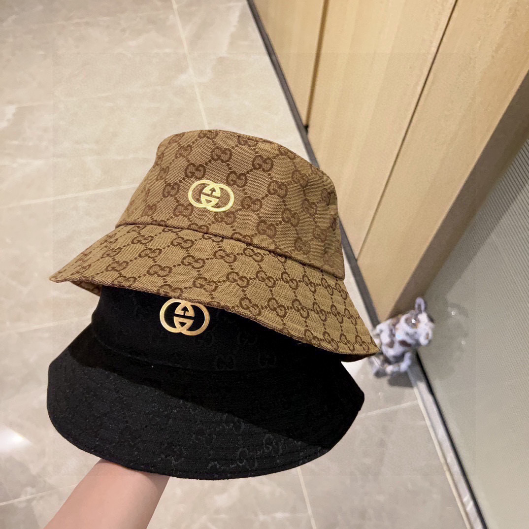 [TOP] GUCCI Bucket Hat with Logo - 2 Color