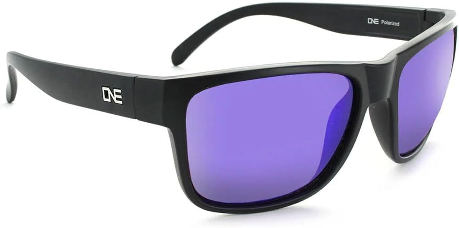 Optic Nerve Unisex Kingfish Polarized Sunglasses | Lightweight UV Protection Outdoor Sport Wrap Shades with Mirrored Lenses