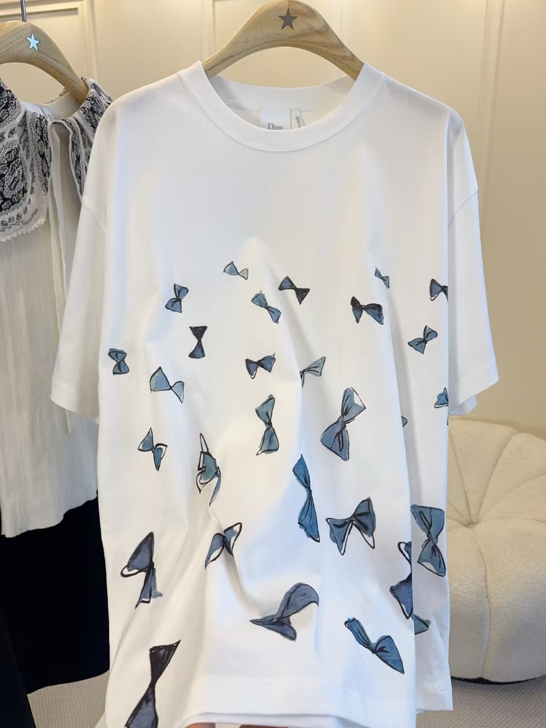 [TOP] Christian Dior Knit Short Sleeve T-shirt - White - 711 Luxury