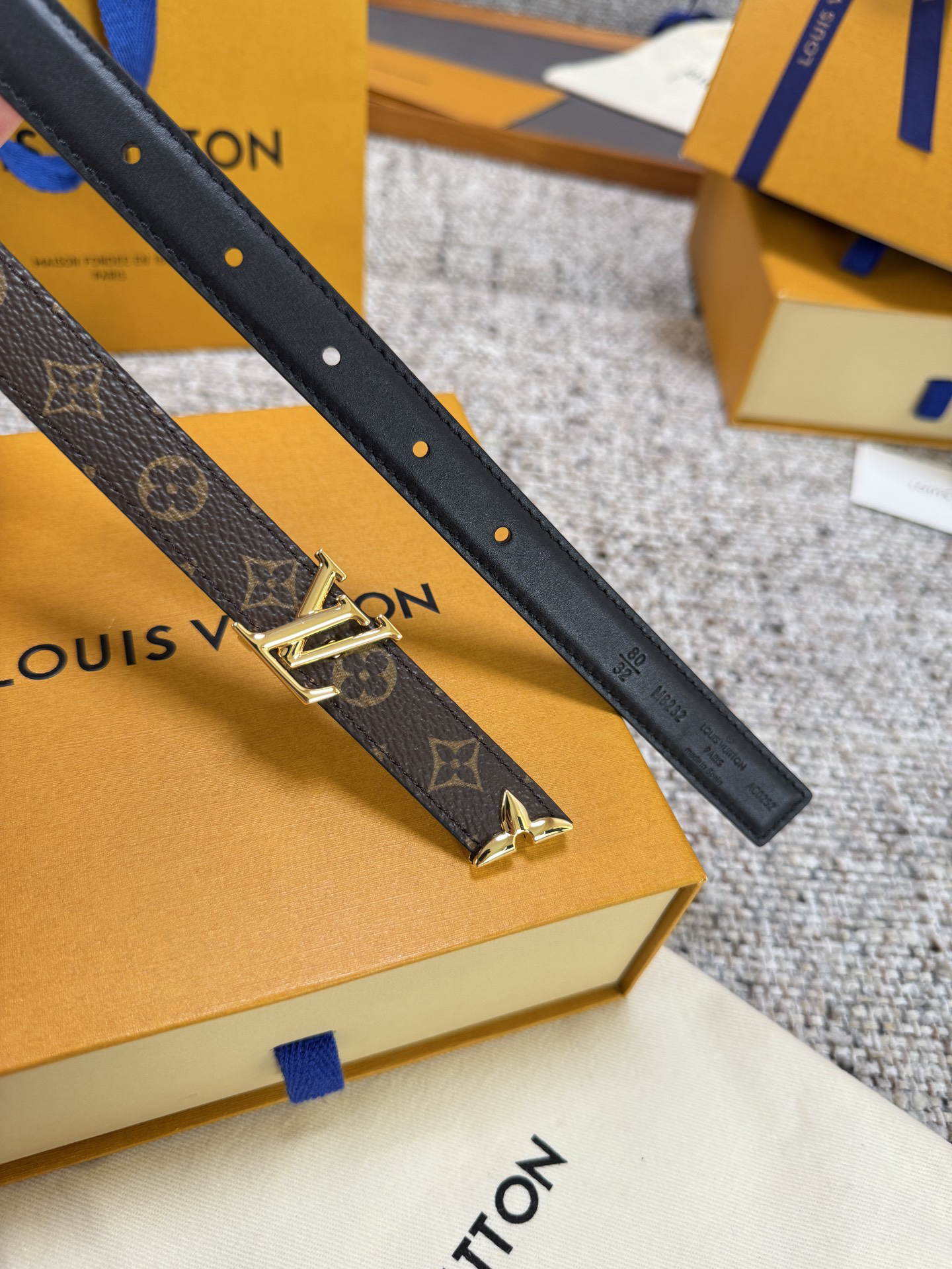 [TOP] Louis Vuitton LV Belt 2 cm - Brown - 711 Luxury