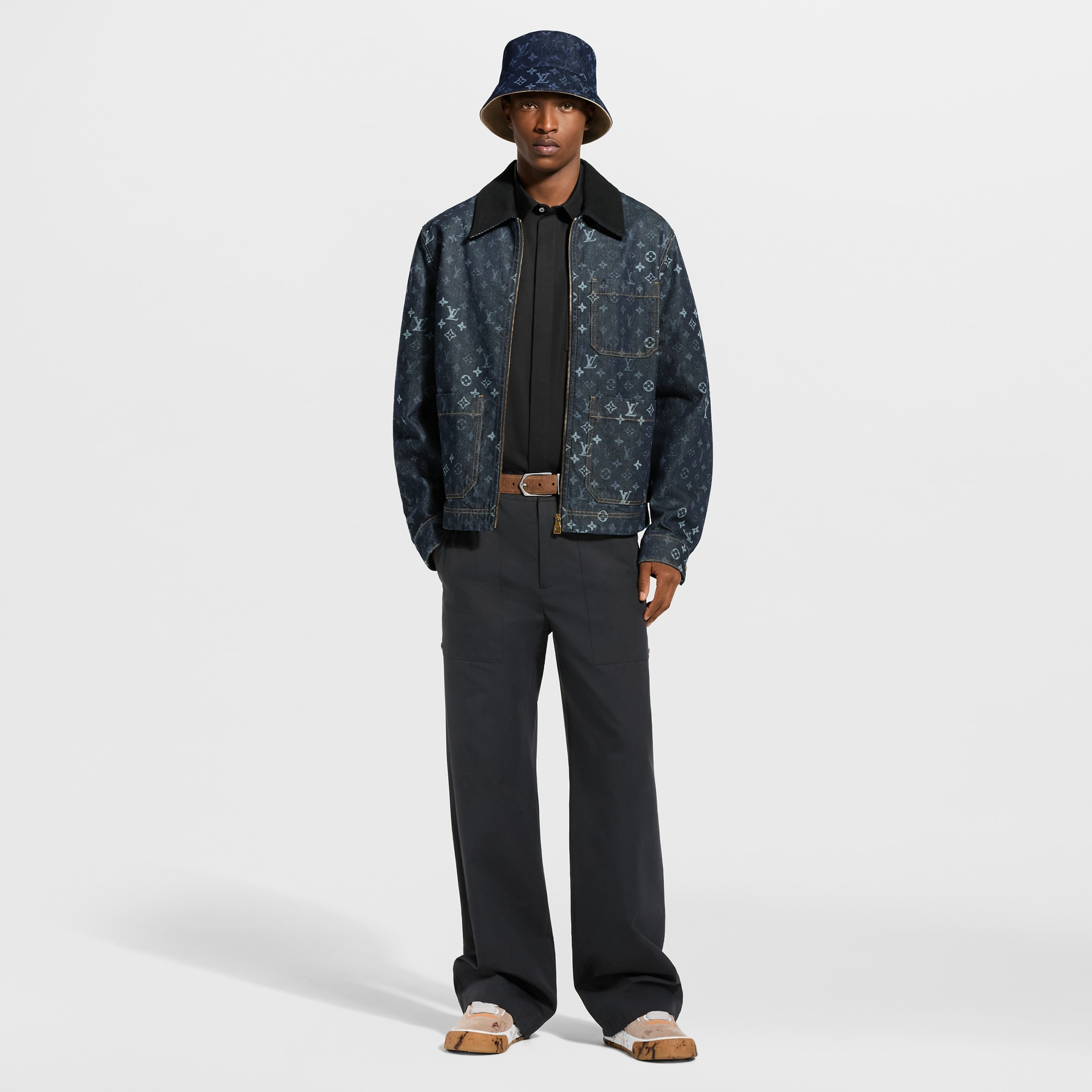LOUIS VUITTON Monogram Denim Workwear Jacket #387216