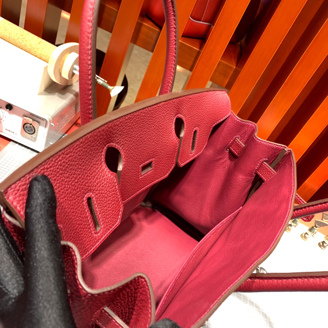 [TOP] HERMES Birkin Togo Leather 30cm - Rubis & SHW
