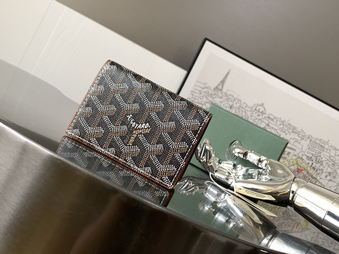 [TOP] Goyard Malhesherbes Card Holder  7x1.5x10.2cm - Brown - 711 Luxury