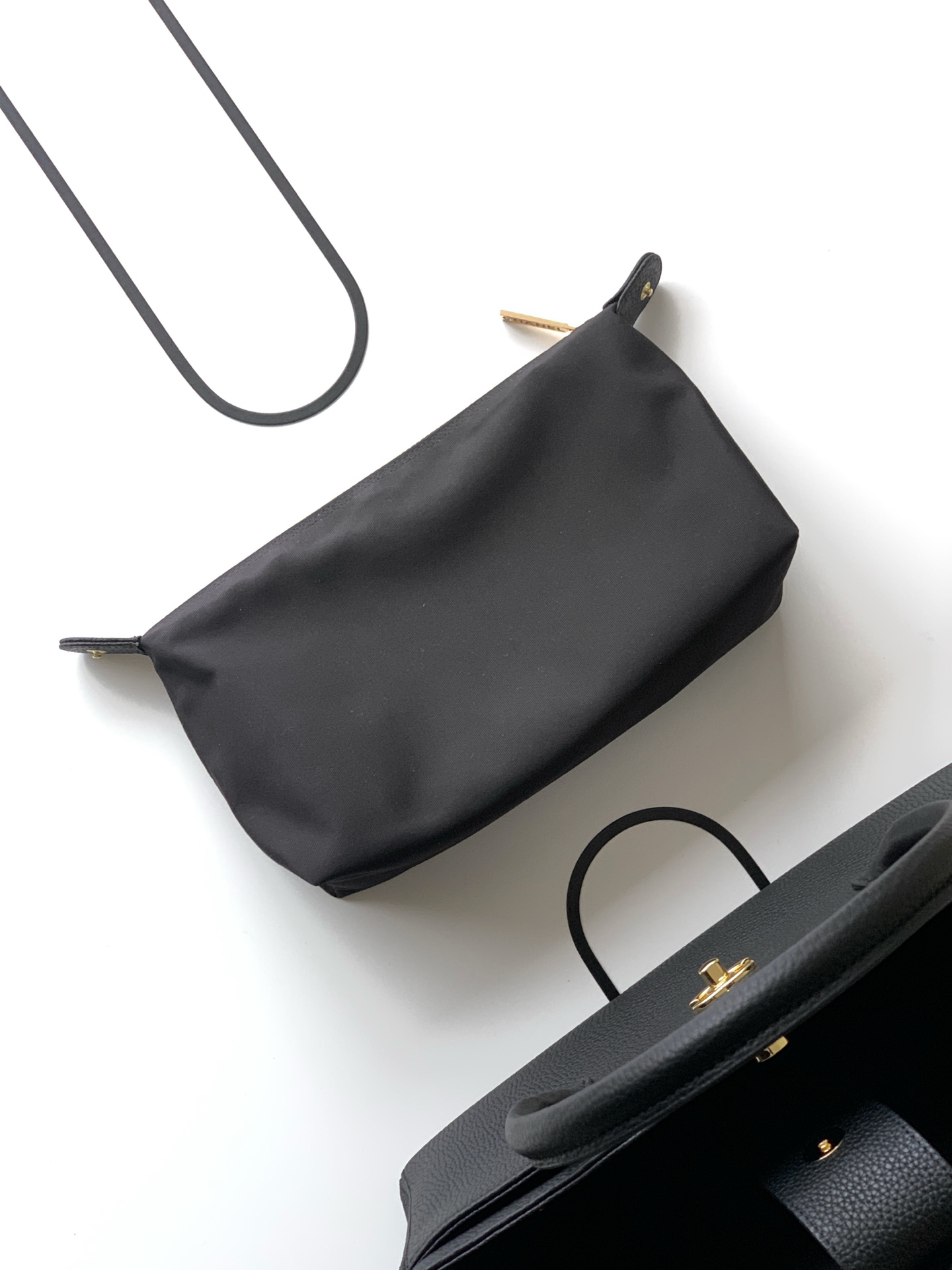 [TOP] CHANEL Cerf Tote Bag 24-36-14CM / 17.5-32-13CM - Black