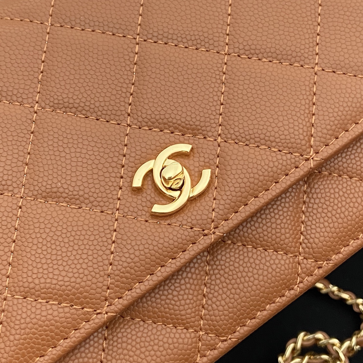 [TOP] CHANEL Woc Bag  20-13-3.5cm - Caramel