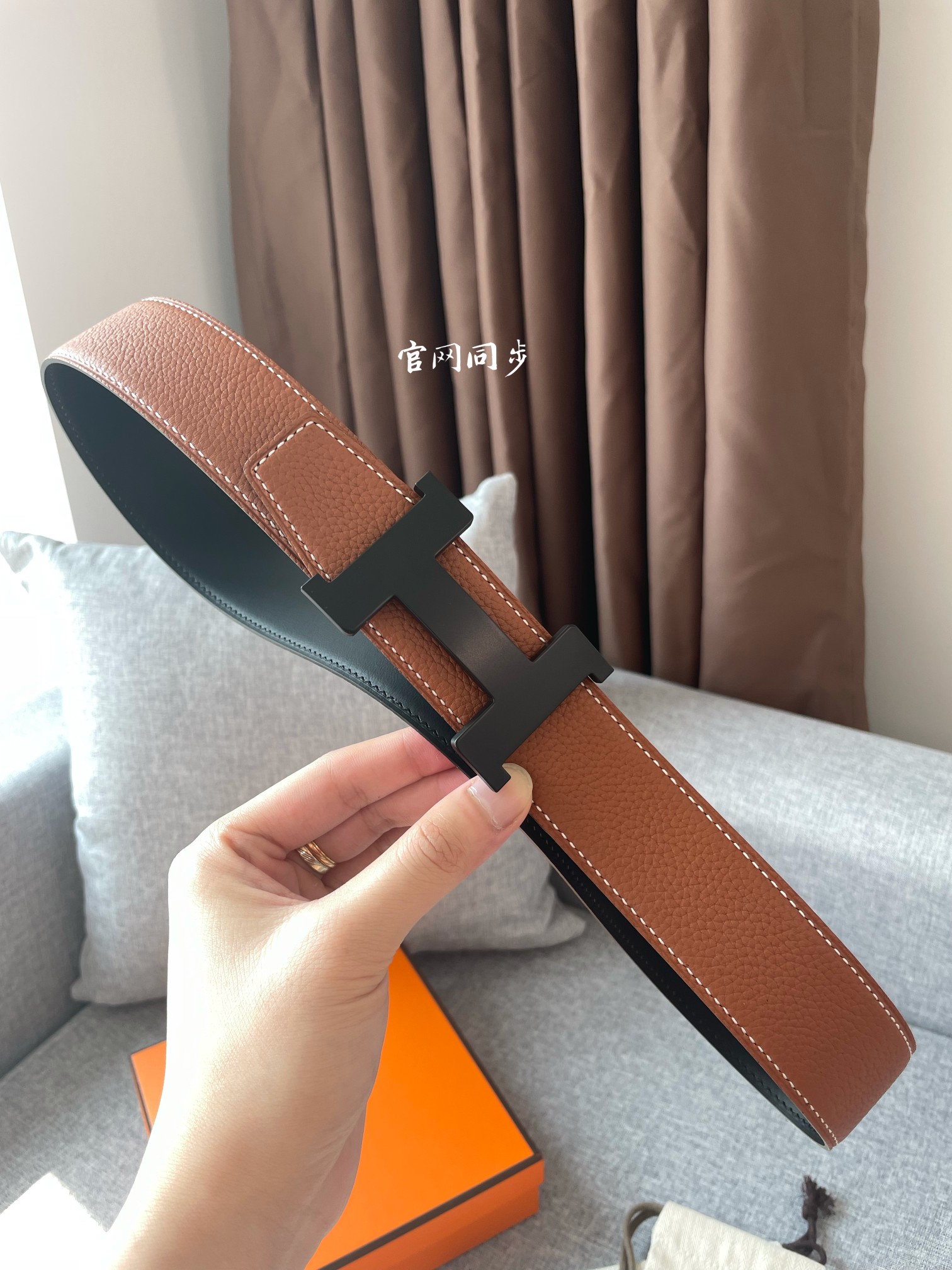 [TOP] HERMES Constance Calfskin Belt 38mm - Black - 711 Luxury