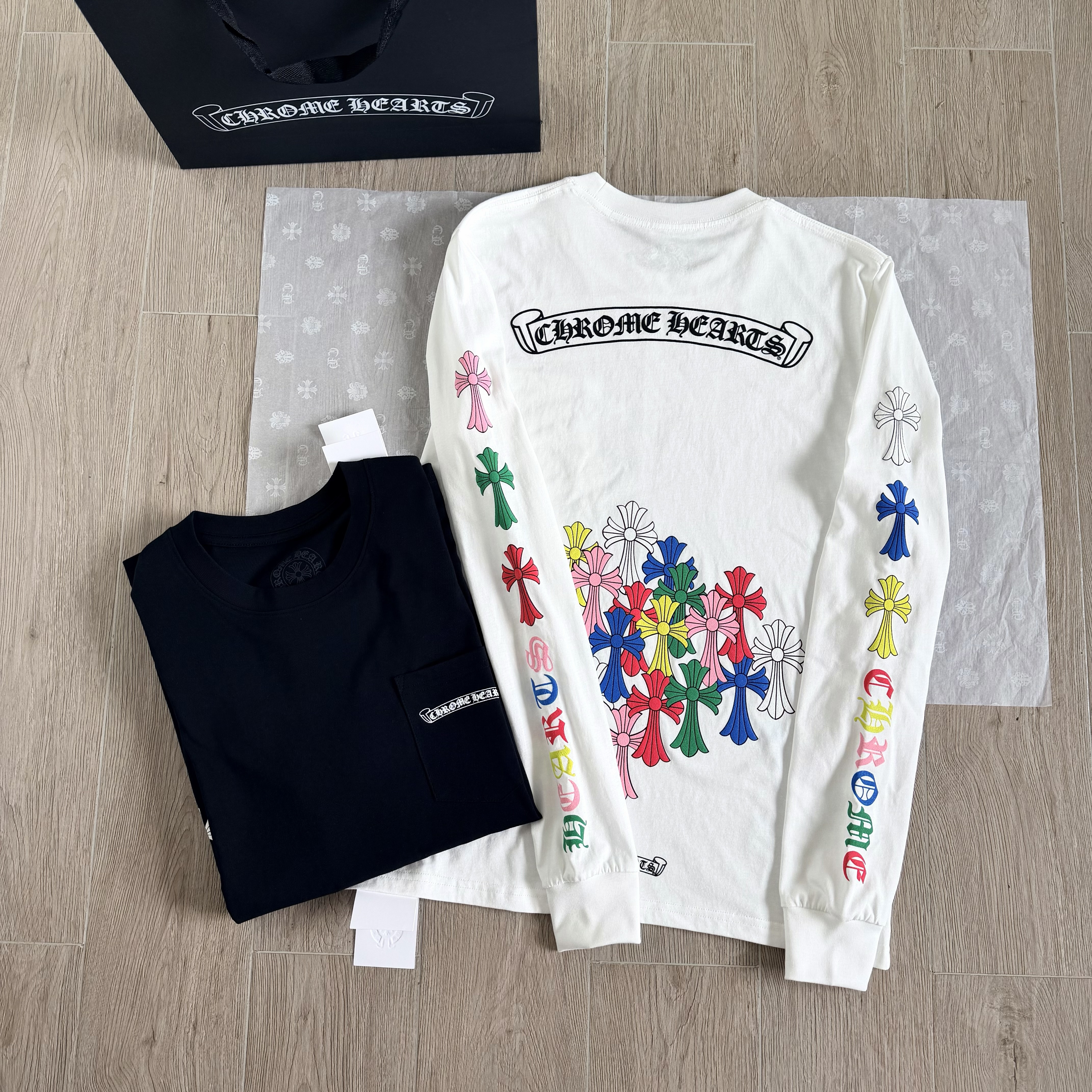 Chrome Hearts Rainbow Phantom Cross Long-sleeved T-shirt #382345