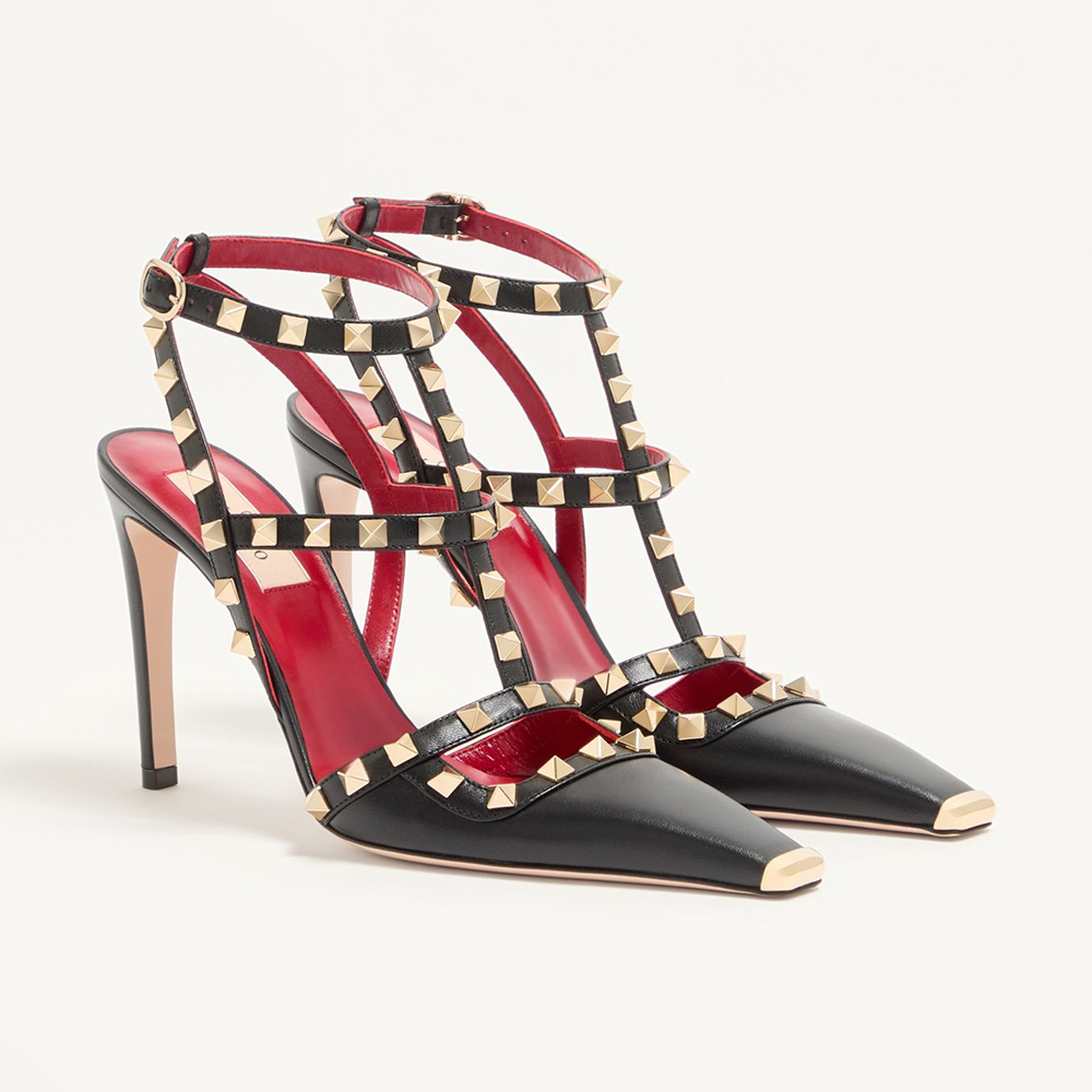 Valentino Shoes Valentino Rockstud Kidskin Pumps 100mm for Woman in Light Phard #393373 View 2 | Nigo Office