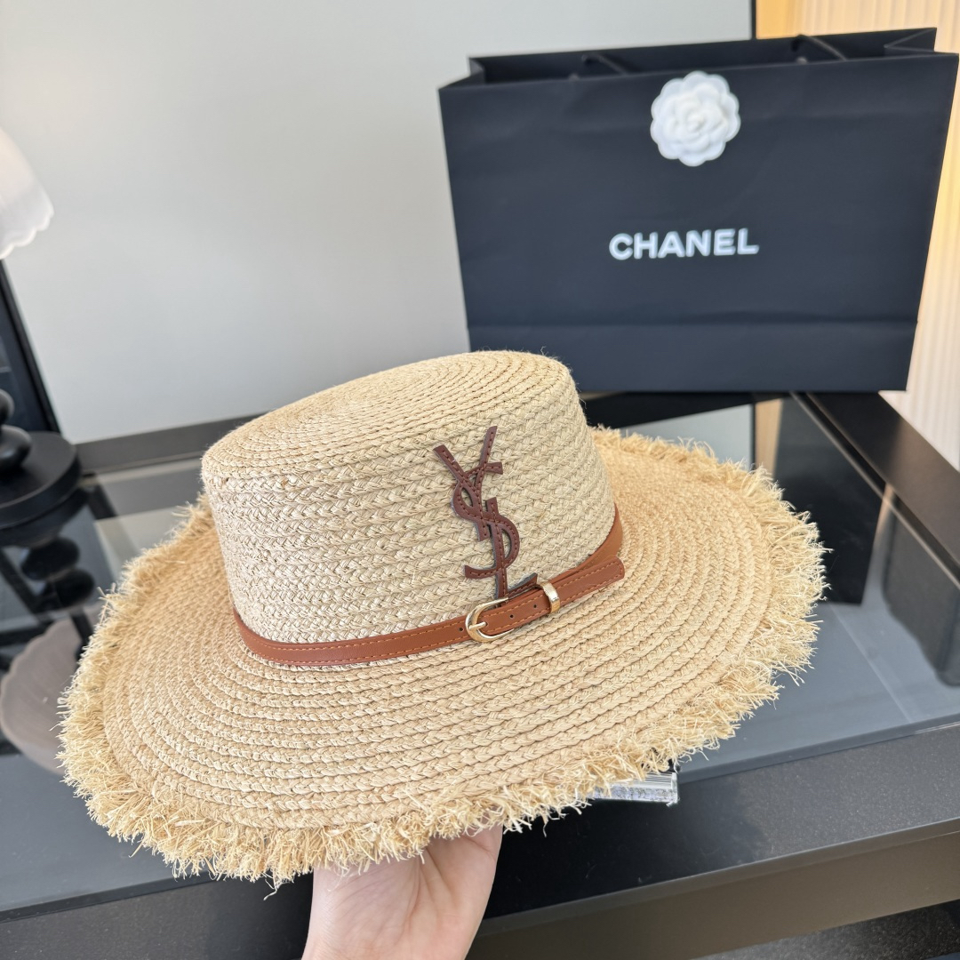 [TOP] Yves Saint Laurent YSL Hat - Beige - 711 Luxury