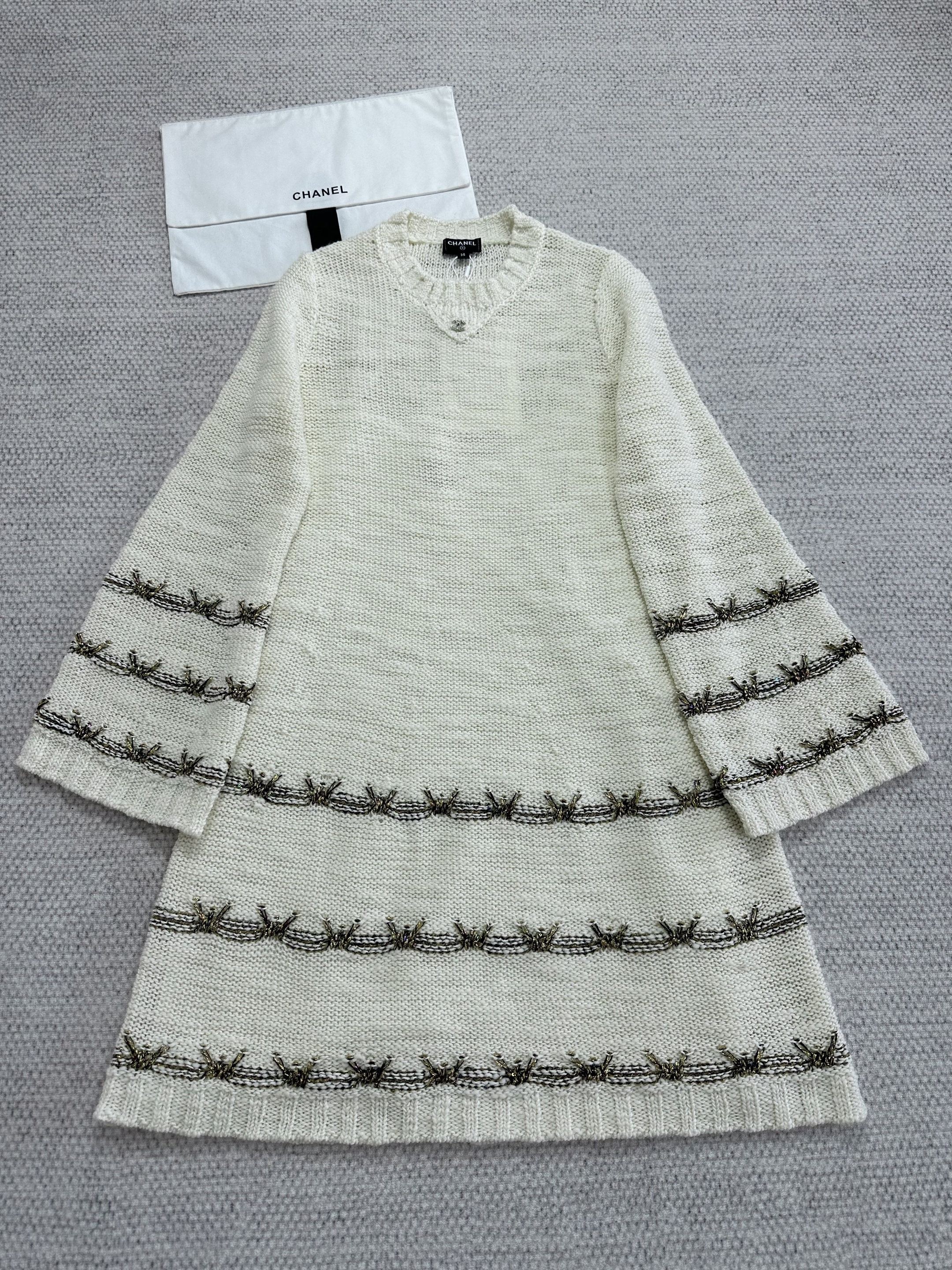 Chanel Gold Thread Dress #330297
