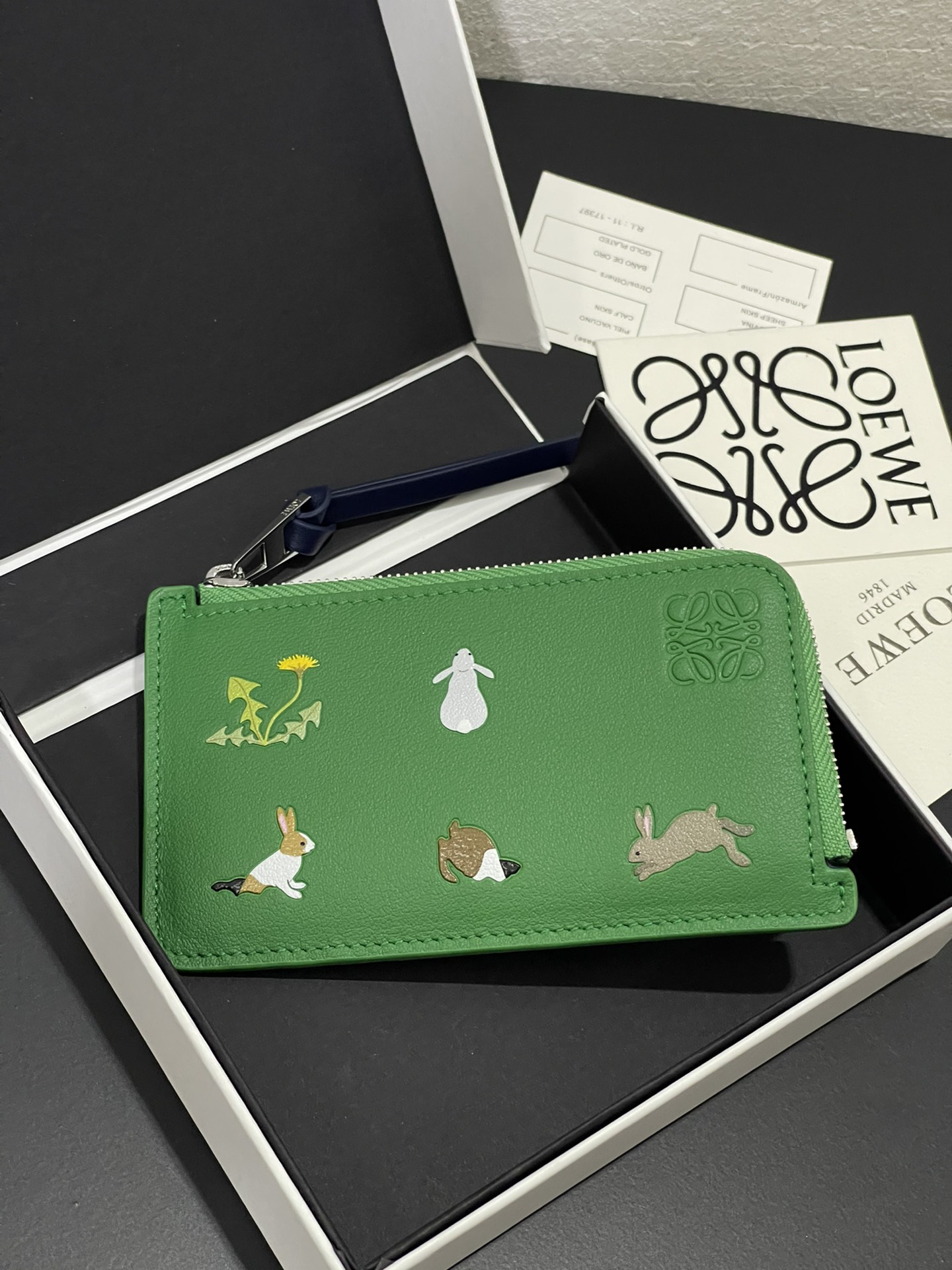 [TOP] LOEWE Card Holder 13*7.5cm - Green - 711 Luxury
