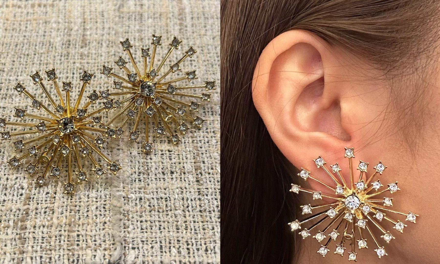 [TOP] CHANEL Earrings - Gold