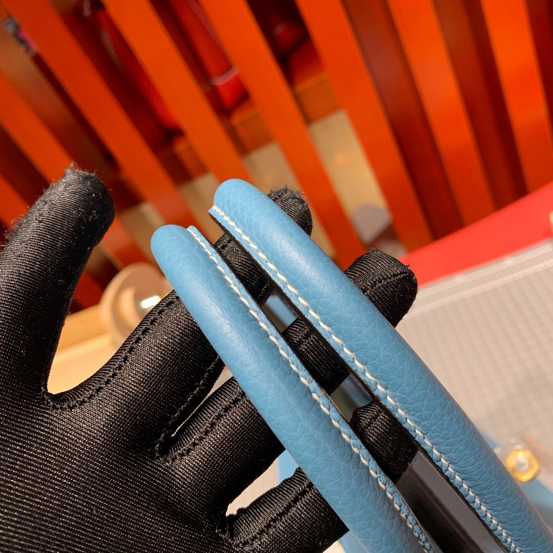 [TOP] HERMES Birkin Togo Leather 30cm - Bleu Jean & GHW