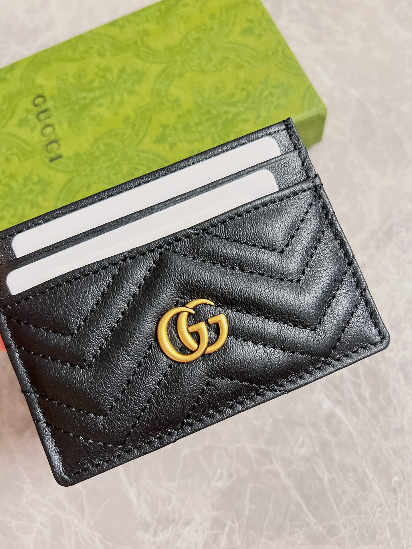 [TOP] GUCCI Card Pack  10*7cm - Black - 711 Luxury