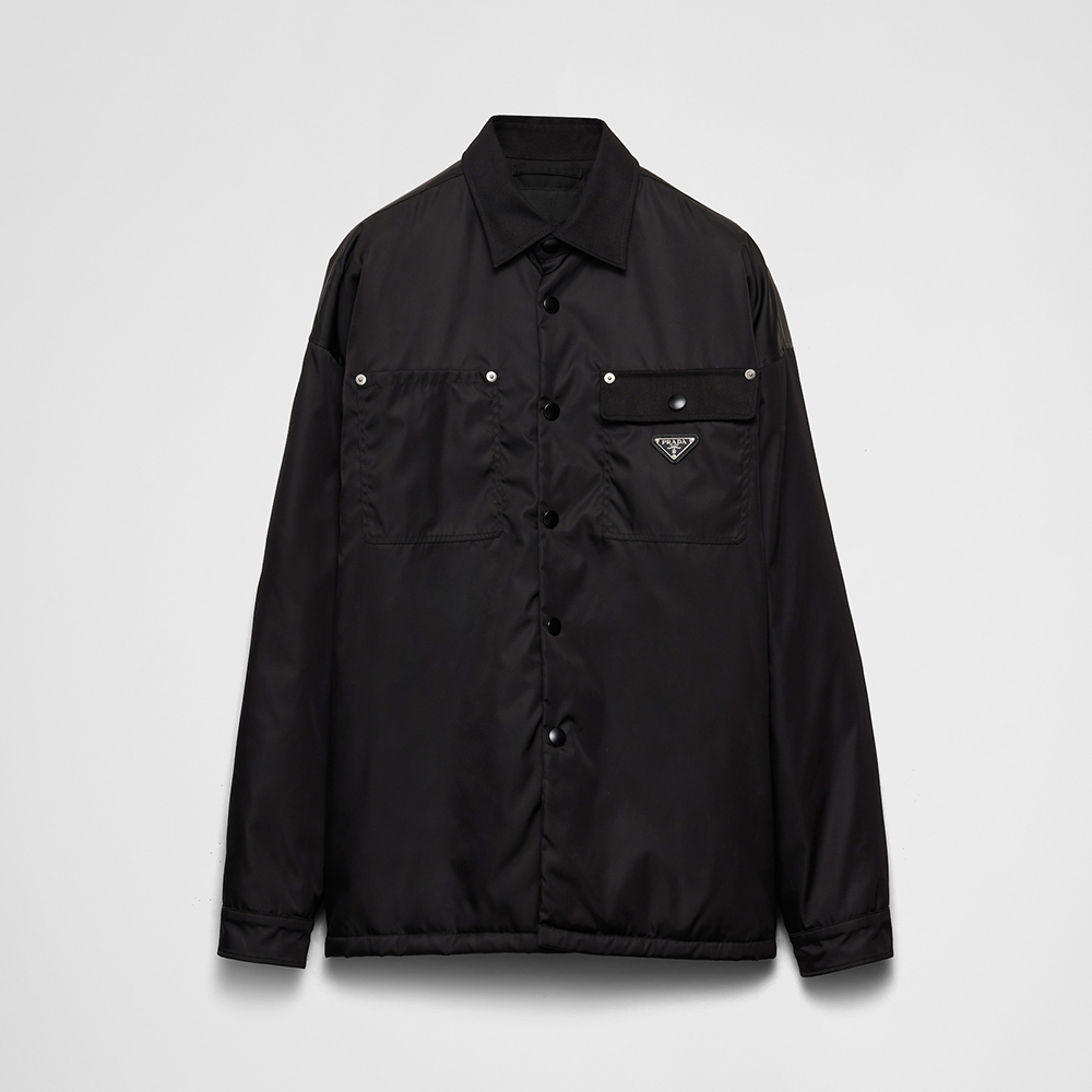 Prada black Clothing PRADA Black Re-nylon Shirt #395903 | Nigo Office