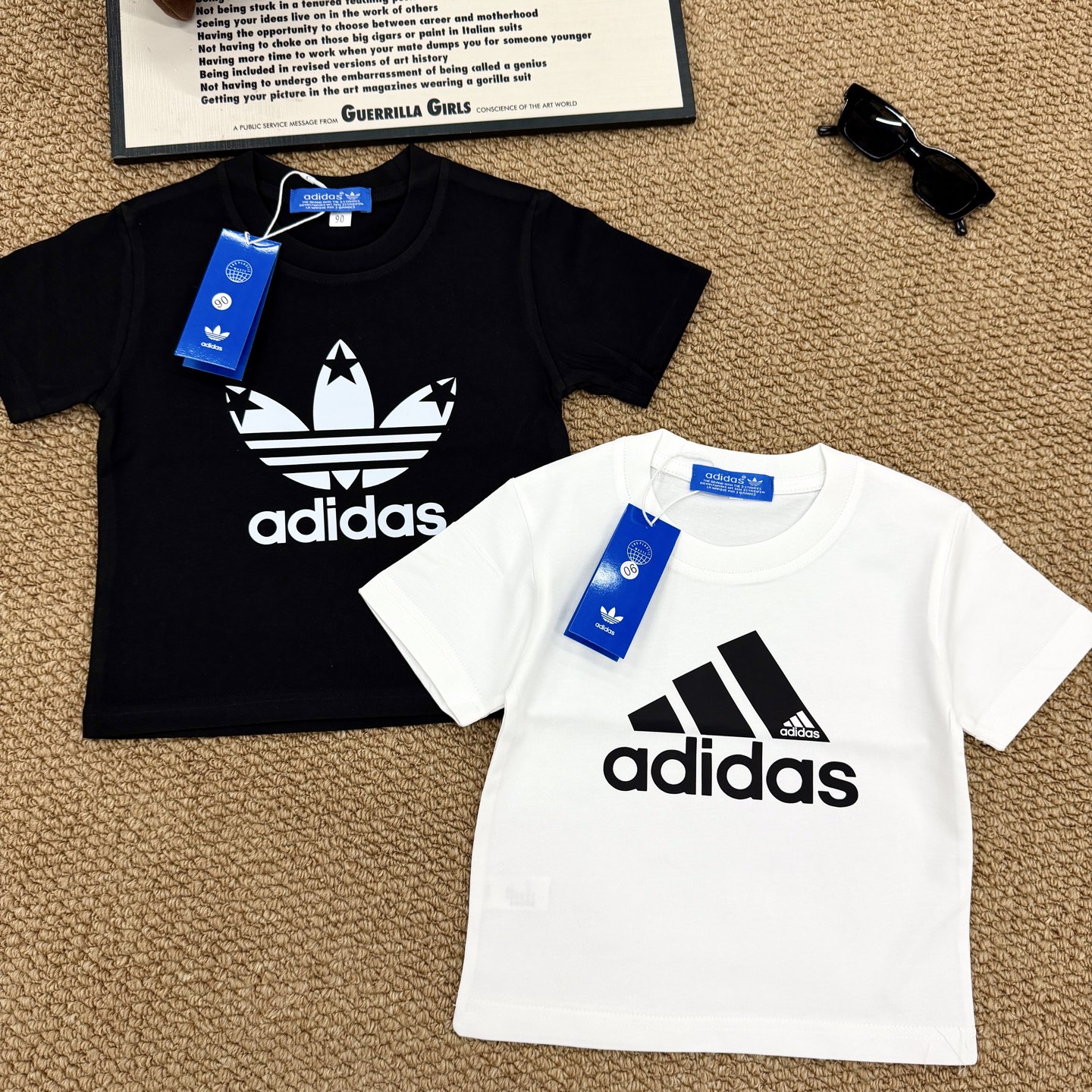 Adidas T-shirt Short Sleeve Tee For Men Women Boys Girls Star Trefoil & Three Stripe Logo Full Tags Kids Sizes 90-150