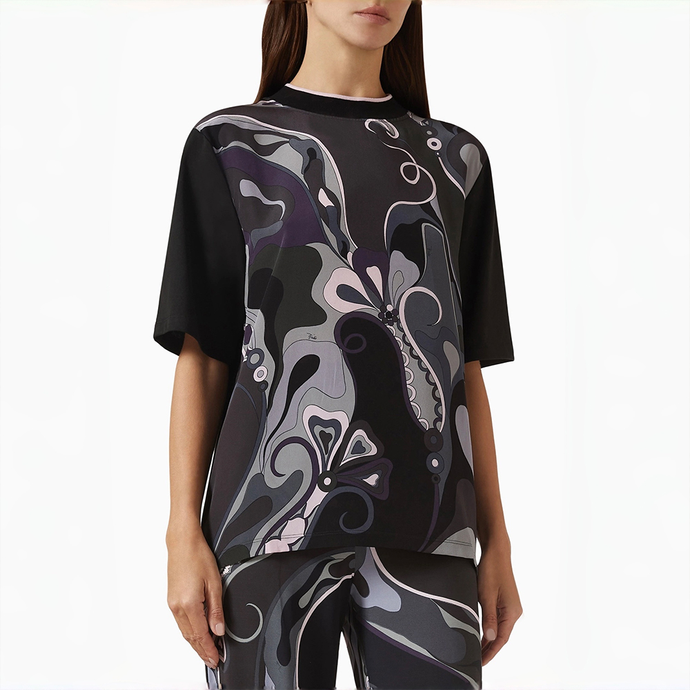 Designer Clothing Pucci Plain Cotton Printed T-shirt | Nigo Office