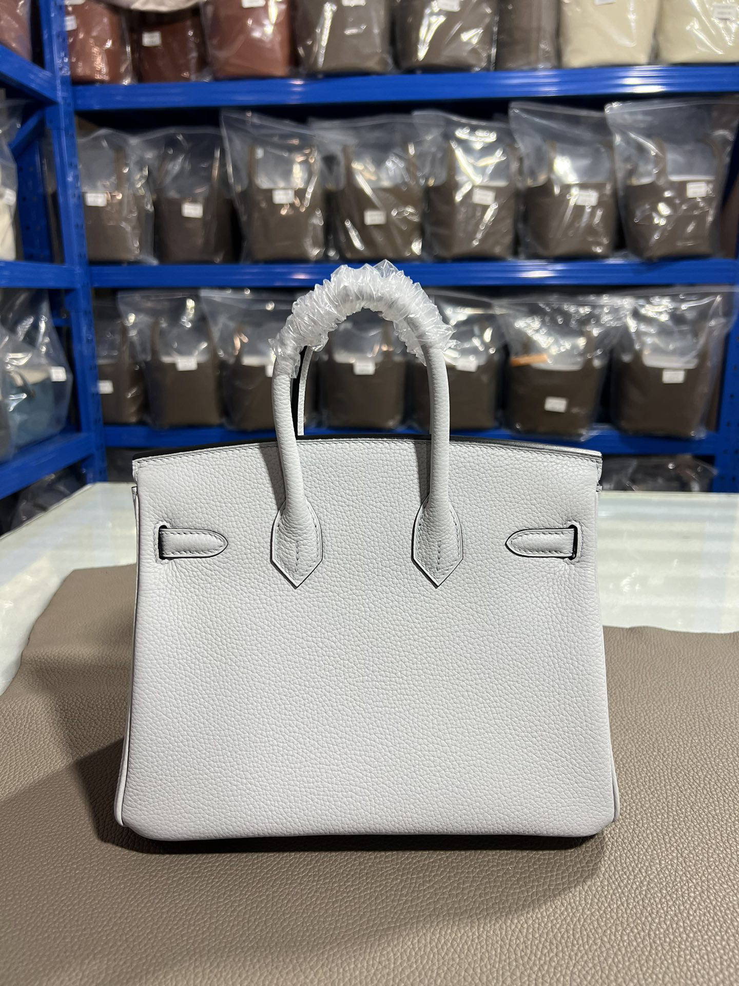 [TOP] HERMES Birkin Togo 25cm - Bleu Pale & SHW