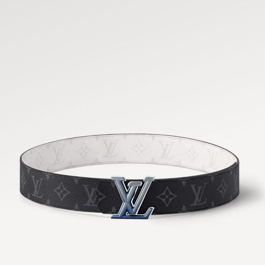 [TOP] Louis Vuitton LV Belt 4 cm - White and Black - 711 Luxury