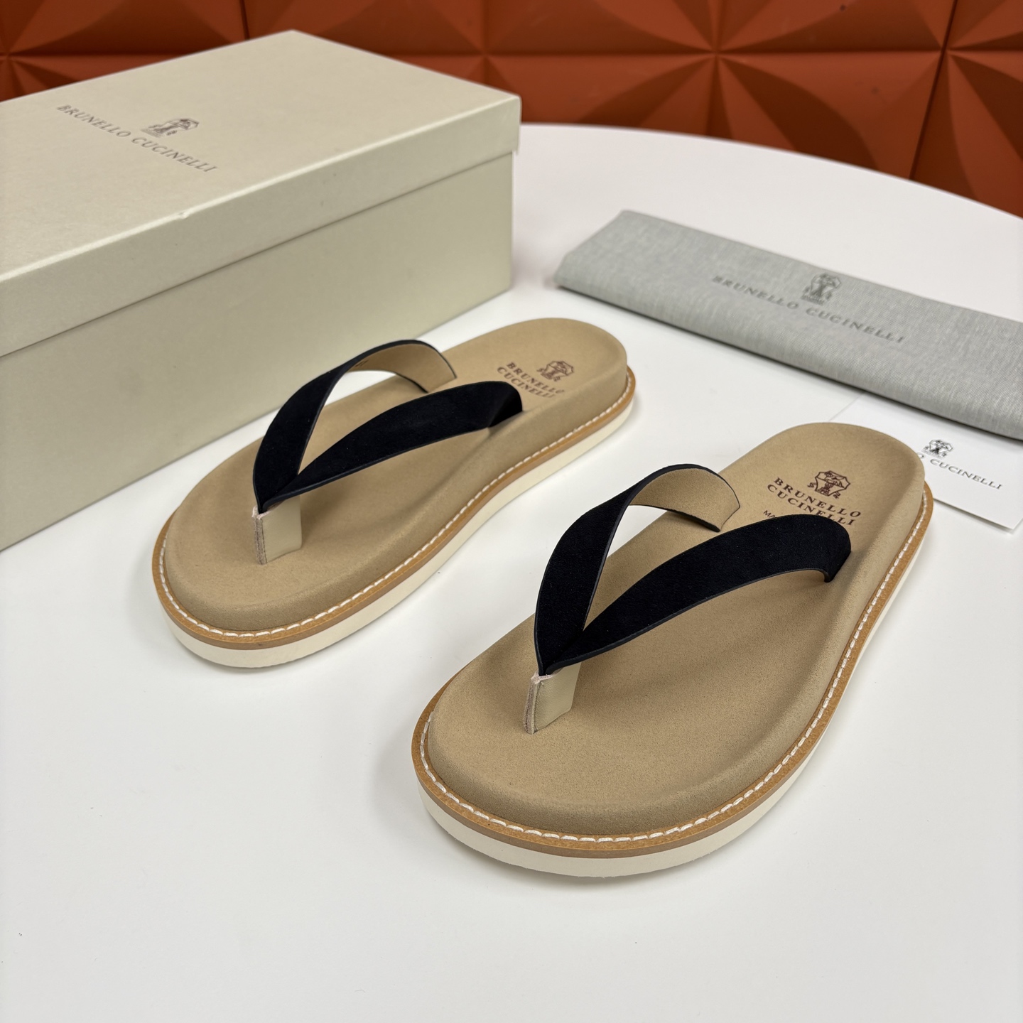 Brunello Cucinelli Nubuck Leather Slippers #389295