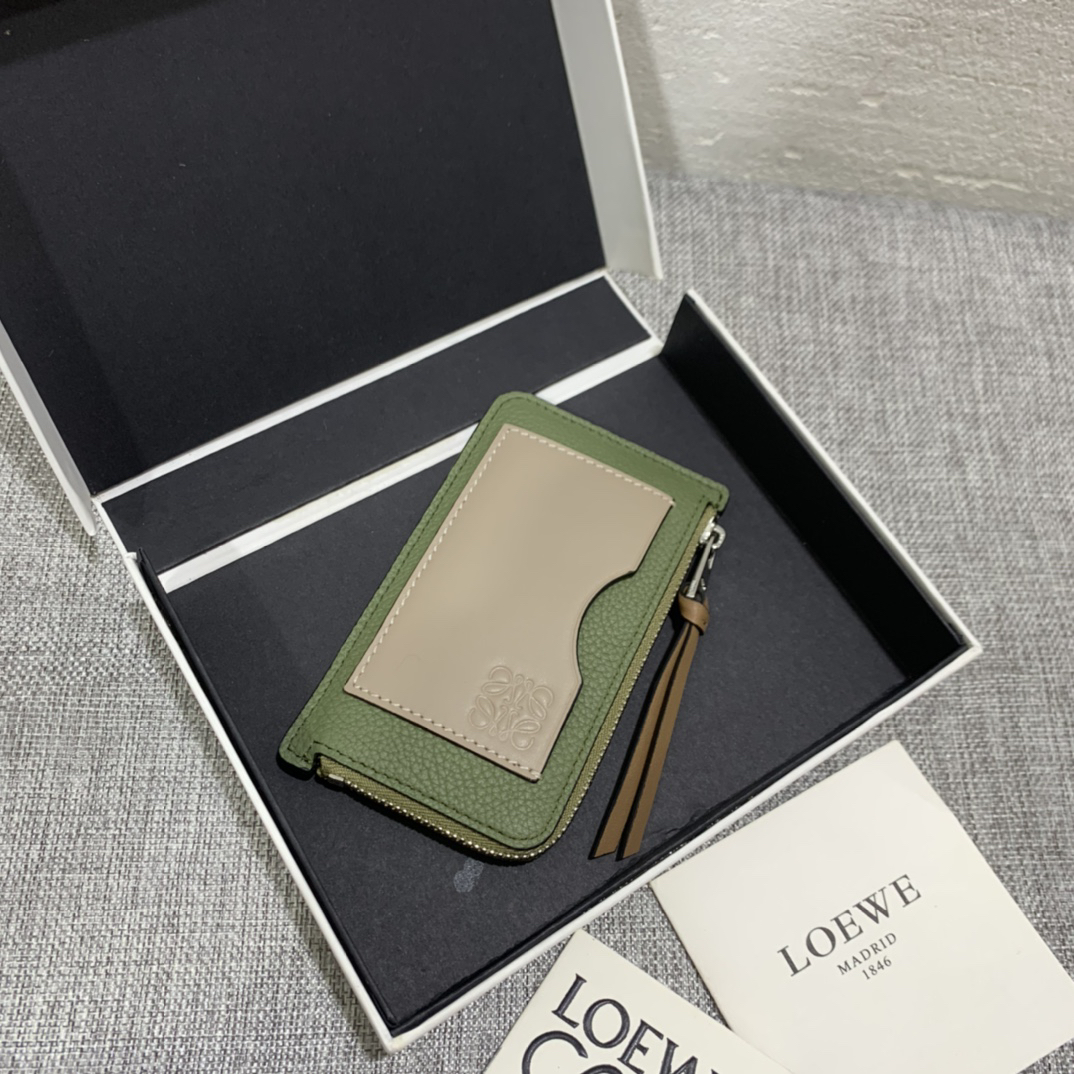 [TOP] LOEWE Card Holder 13*7.5cm - Green - 711 Luxury