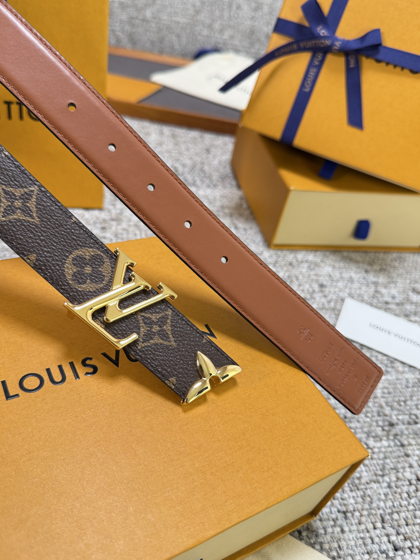 [TOP] Louis Vuitton LV Belt 3 cm - Brown - 711 Luxury