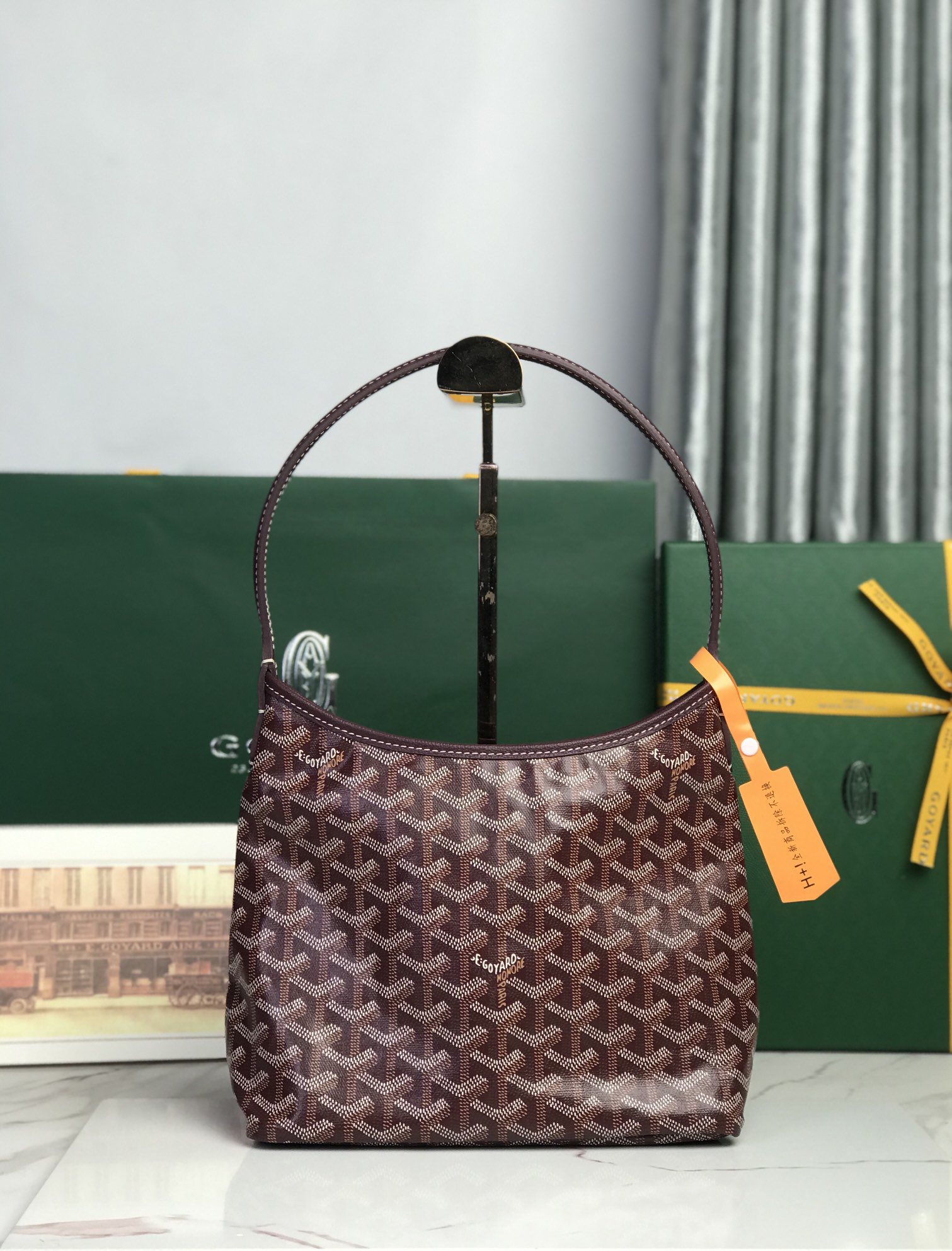 [TOP] Goyard Tote Bag 26*11*22cm  -  Wine Red - 711 Luxury